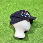 Y2K Houston Texans Big Logo Hat Women's New Era Military Style Hat Vintage Blue Photo 1