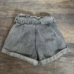 Forever 21 Charcoal Denim Shorts w/ Belt Detail Photo 4
