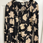 Floral Black Cream Ruffle Tie Photo 0