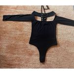 LOVE UNIVERSITY Black Long Sleeve Laceups Stretch Body Size L Size L Photo 7