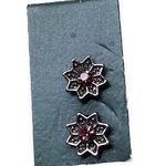 Wild Fable  Pink and Silver Flower Earrings Brand New Photo 0