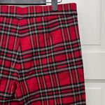 ZARA Red and Black Tartan Plaid Pull On Skinny Pants - Size Large Photo 8