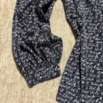 CAbi XL blouse I love you in different languages 100% polyester flowy navy blue Photo 2