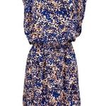 Mango Blouson Light weight blue Mini dress size L Photo 0