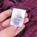 House of Harlow  1960 • lightweight tee maroon raw edge flowy long sleeve rayon Photo 5