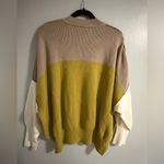 Free People Off-the-Shoulder Sweater in Tan, Yellow, and Cream Photo 5