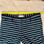 Gap Women's Size 4 Navy Blue & White Striped Slim Cropped Pants Photo 4