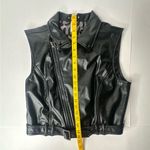 Abbey Dawn By Avril Lavigne Jacket Poly Leather Black Zip Vest Punk Rock Size XL Photo 2