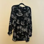 No. 21 aloha Tropical Beach Print Mini Dress Size Medium Black Photo 5