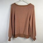 Dreamers Size M/L Pullover Sweater Balloon Sleeves in Dust Coral Popcorn Texture Photo 7