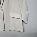 Elizabeth and James  Cream Jamie Blazer Scrunch Sleeve Long‎ Line Sz 8 Career Photo 1