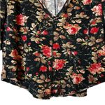 Anthropologie Pilcro  Thermal Waffle Knit Top Floral Womens Petite XS Photo 2
