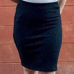 Forever 21  Dark Navy Blue Ribbed Bodycon Pencil Skirt Photo 0