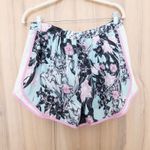 Nike  Women Active Shorts Size L Blue Pink Floral Dri Fit Athletic Running Sporty Photo 3