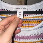 Tribal Jeans Knit Crocheted Tank Pink Photo 4