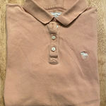 Abercrombie & Fitch Women’s Size Large Flesh Color Short Sleeve Polo Shirt Photo 0