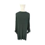 She & Sky Green Knit Henley Loose Knit Pullover Sweater Women’s Size Large Photo 4