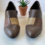 New York Transit Colorblock Patch Ankle Women Booties Sz 7.5 Chunky Boho Retro Photo 2