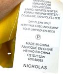 Nicholas Yellow Floral Print Ruched Tie Front Midi Dress Puff Sleeve sz 8 Boho Photo 9