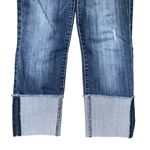 Kut From The Kloth  Cameron Straight Leg Cuffed Distressed Jeans Women’s Size 4 Photo 5