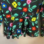 ASOS Black floral print button front peplum blouse top Photo 2