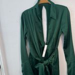 ASOS  Emerald green satin dress Photo 6