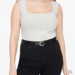 J.Crew  Cap-Sleeve Stretch Cotton-Blend Squareneck‎ Tank Top Size L Photo 0