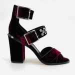 Rebecca Minkoff Velvet Studded Ankle Strap Block Heels Size 7.5 Photo 11
