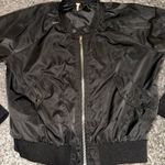 Free People  Bomber Jacket Full Zip Pockets Lightweight Black Large see‎ photos Photo 1