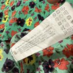ZARA  Green Dress Pansy Flowers Yellow Red Purple Sz M Medium Photo 10