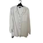 Jessica London  Size 28 White Over Size Button Up Blouse Photo 7