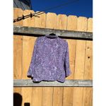 Apostrophe  Womens Top Size‎ XL  Paisley 3/4 Sleeve Shirt Purple Button Up Spring Photo 7