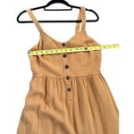 Universal Threads Universal Thread Honey Mustard Linen Blend Button Front Dress Size Small Photo 7