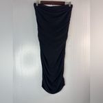 SheIn  2X Strapless Body Suit Black Draped Dress Photo 9