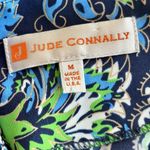 Jude Connally Size M Blue Floral Paisley Flutter Sleeve Dress Made in USA Size M Photo 2