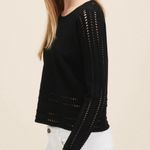 Maje  Mufina Open Knit Sweater, Black sz 1 New With Tags Photo 4