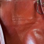 Texier Leather Satchel Shoulder Bag Work School Travel Vintage Redish Brown Red Photo 12