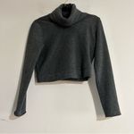 Alo Yoga Soleil Cropped Pullover Turtleneck Sweatshirt in Grey Photo 0