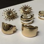 Lot Of 3 Clip On Earrings 2 Are Gold Tone 1 Is Two Tone Photo 7