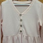 Boutique Brand Size Medium Ballet Pink Thermal Bohemian Style Top Photo 2