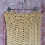 Handmade  Yellow Chunky Knit Oversized Crochet Scarf Photo 2