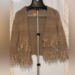Ruby Rd  Sweater Cardigan with Fringe detail women’s size Large Petite Photo 1