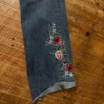 Boden rose embroidered 16L raw hem straight leg jeans Blue Size 16W Photo 1