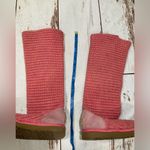 UGG  AUSTRALIA CLASSIC CARDY KNIT SWEATER PINK WOVEN BUTTON BOOTS Photo 5