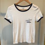 Brandy Melville  / JOHN HALT white/navy Ringer tee Greenwich, CT Photo 0