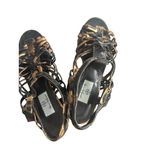 HOT IN HOLLYWOOD Multicolor Brown Kitten Heels Sandals Size 8 Photo 5