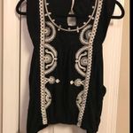 Free People Dos Segundos Crochet Embroidered Bohemian Top Black Size S/P Photo 9