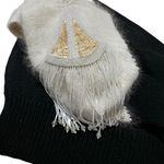 Jennifer Moore Vintage  80's Black Cream Wool V-Neck Sweater Sequins and Beading Photo 7