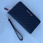 Michael Kors MK JST LG Flat MF Phone Wallet/Wristlet - Black Photo 2