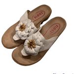 Klogs White Leather Aloha Sandal Size 8 Photo 2